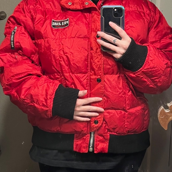Red Polo Jeans Ralph Lauren Puffer Jacket XL - Picture 7 of 7
